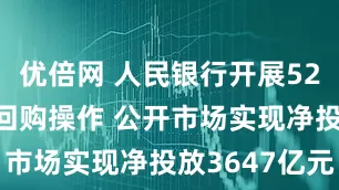 优倍网 人民银行开展5259亿元逆回购操作 公开市场实现净投放3647亿元
