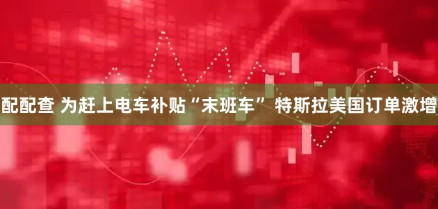 配配查 为赶上电车补贴“末班车” 特斯拉美国订单激增