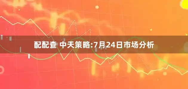 配配查 中天策略:7月24日市场分析